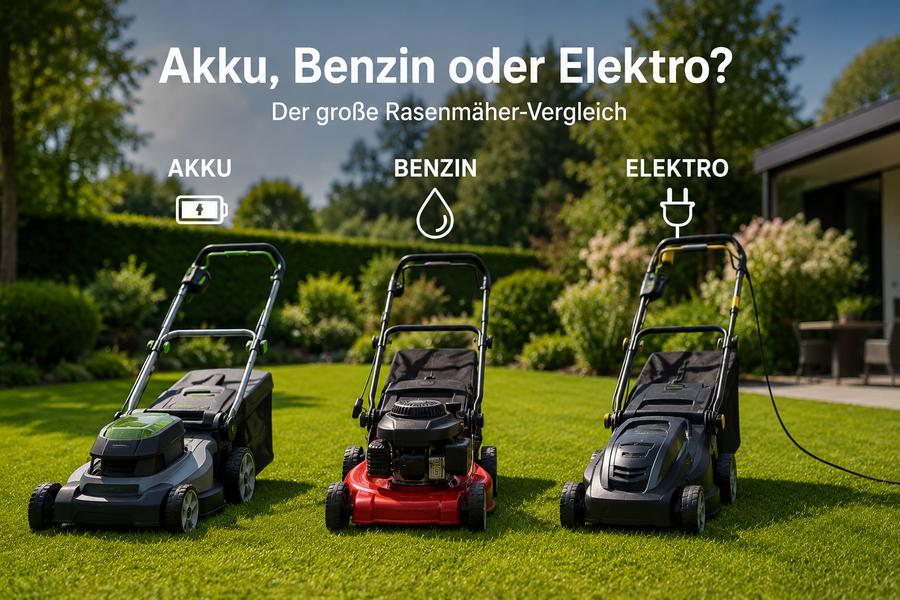 Akku, Benzin oder Elektro? Welcher Rasenmäher wirklich passt.