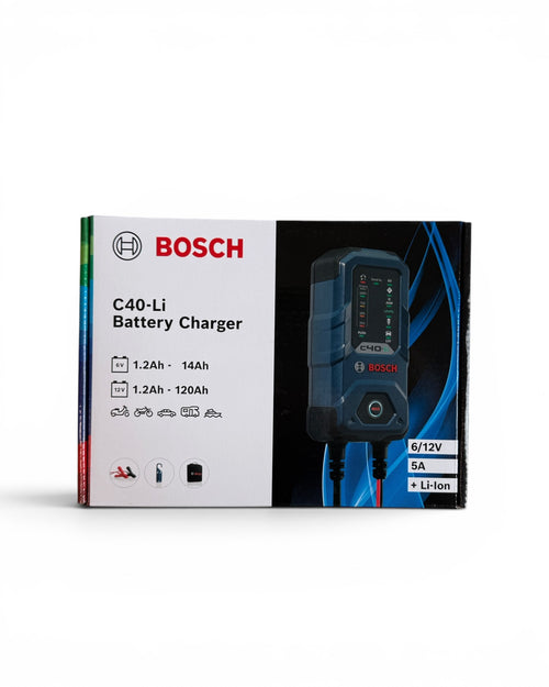 Bosch C40-Li Batterieladegerät 0 189 921 040 Autobatterie-Ladegerät für 6 V / 12 V Blei-Säure-, AGM-, EFB-, Gel-, SLI- Batterien 12 V Lithium- LiFePO4